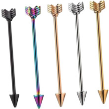 5pcs Industrial Barbell Earrings Cartilage Studs for Women Teens Aesthetic Cool Piercing Jewelry for Daily Wear