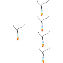 5er-Set Kristallhalsketten, sechseckige Steinhalsketten, Naturstein-Halsketten, Kristallschmuck