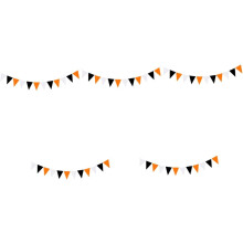 5er-Pack Halloween-Wimpel, dreieckige Partybanner, Halloween-Dreiecksfahnen zum Aufhängen