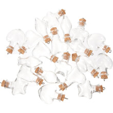 20 Stück Wunschfläschchen, winzige Glasgefäße für DIY-Bastelarbeiten, Miniatur-Glasflaschen mit Korken