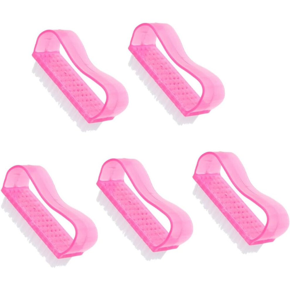 Hkhbjs 5Pcs Nail Cleaning Brush Lightweight Plastic Manicure Dust Cleaner Convenient Nail Tool For Bathrooms And Salons