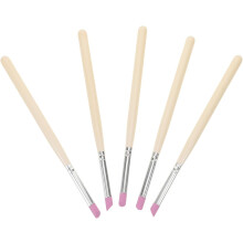 Juego de 5 bolígrafos para limar uñas para manicura y pedicura, empujador de cutículas con material de cuarzo y madera.