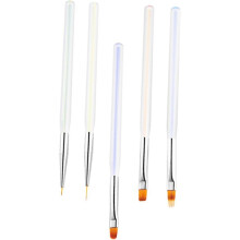 5 stuks nagelkunst manicure pennen voor het schilderen en tekenen van nagels, penseelpen met fijne punt voor thuisgebruik en manicure.