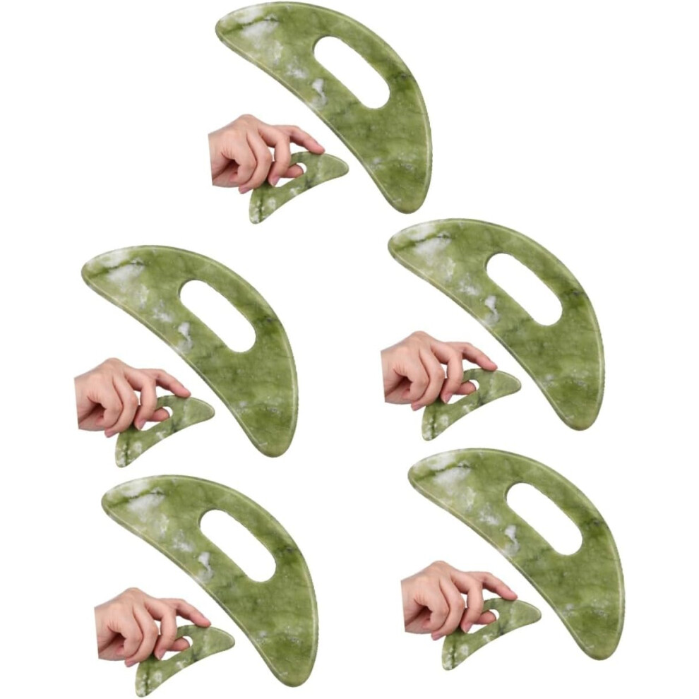 Hkhbjs 5Pcs Gua Sha Massager Facial Tool Jade Scraping Massage Board Manual Gua Sha Massage Too