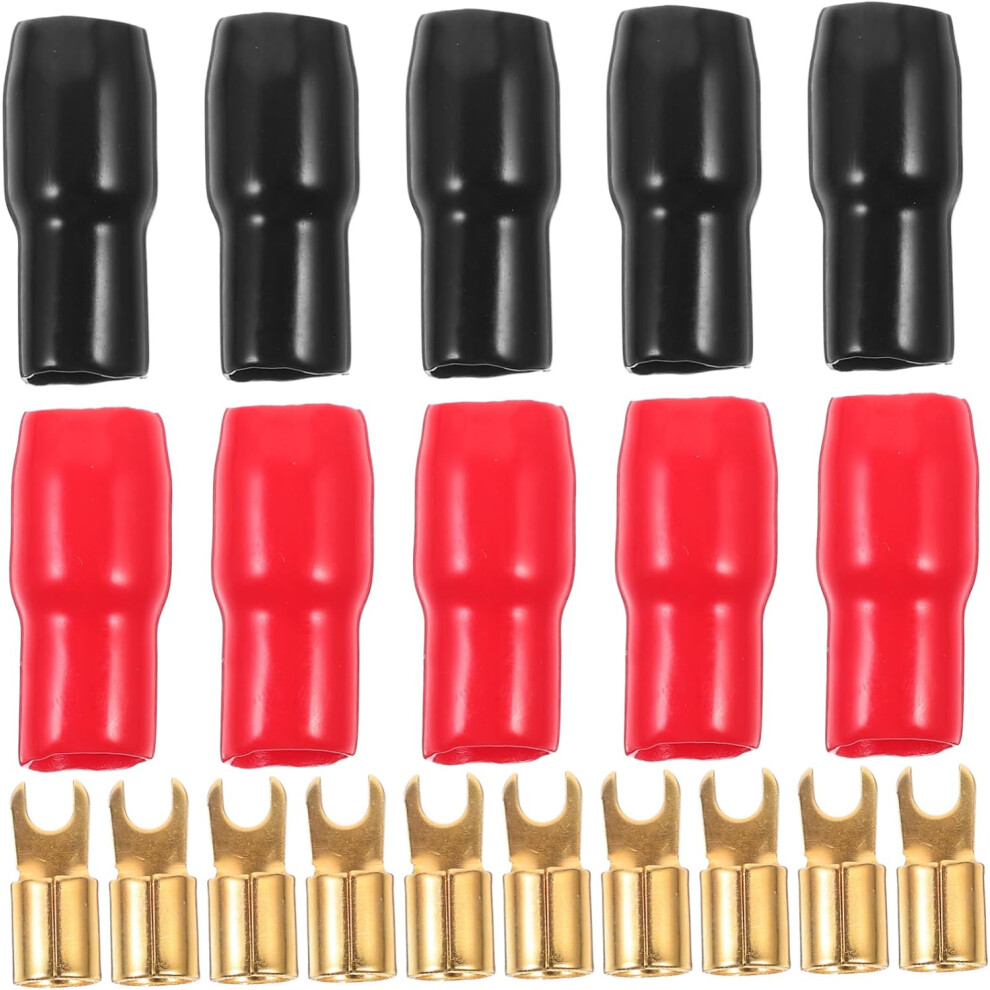 Photos - Doorbell HKHBJS 5pairs Terminal Block for Speaker Connectors Crimp Terminals Fork Adapters Plated for Corrosion Resistance