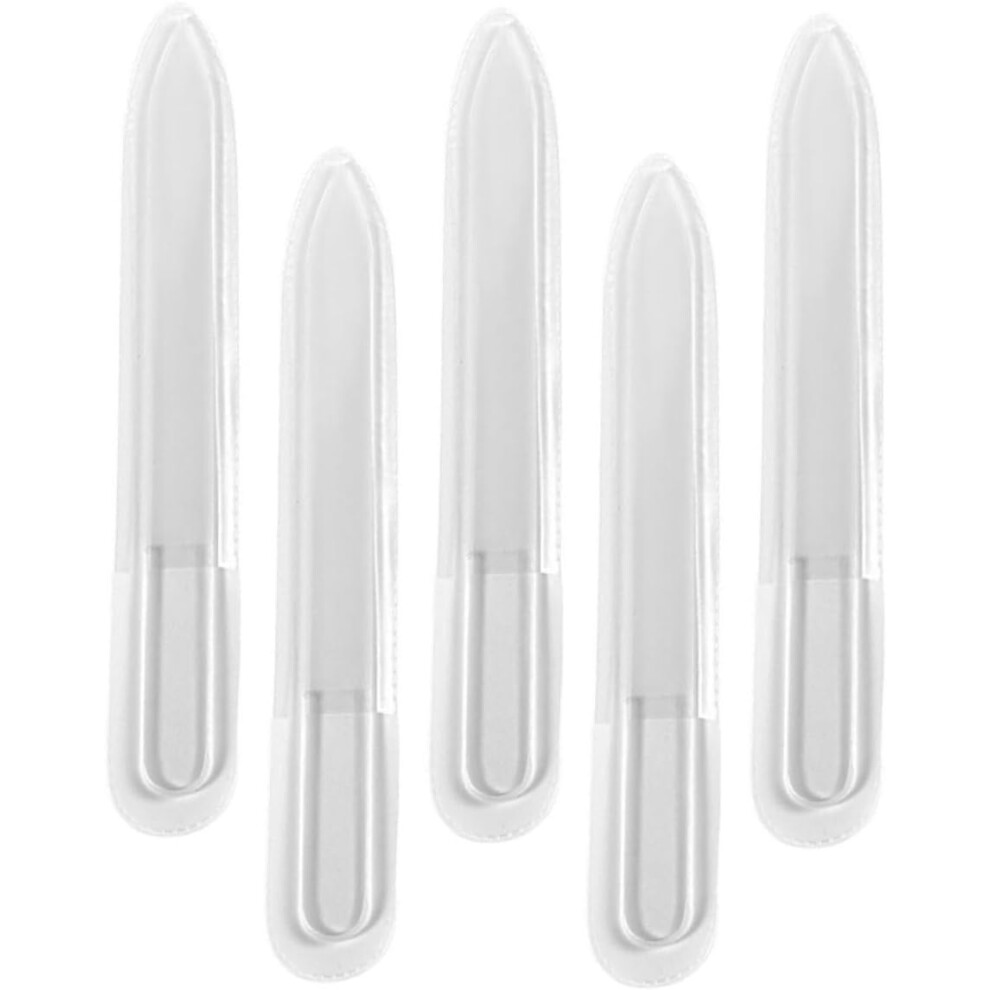 Hkhbjs Glass Nail Files 5Pcs Fingernail Files Manicure Polishing Strips Beauty Salon Tools For Home And Professional Use