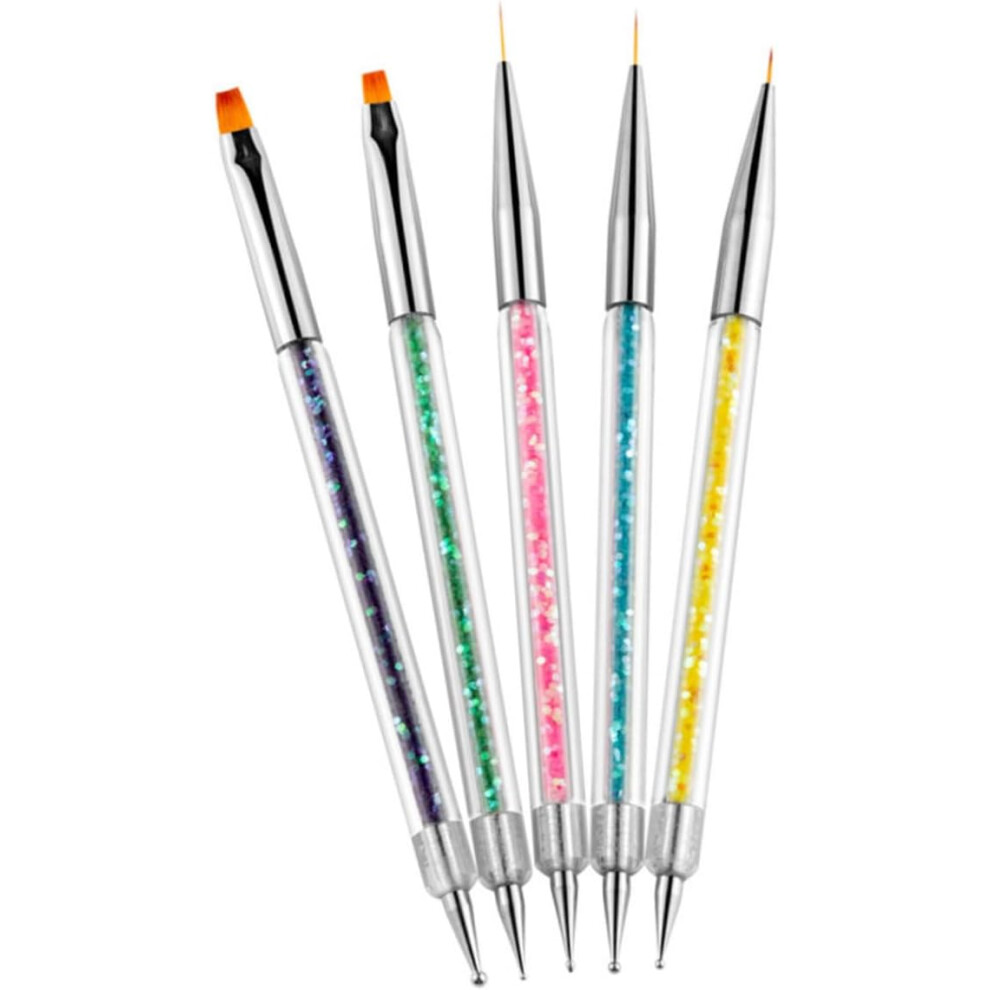 Hkhbjs 5Pcs Dotting Pen Nail Art Design Pen Bright Chip Rod For Nail Art Tools Manicure Markers Diamond Tools