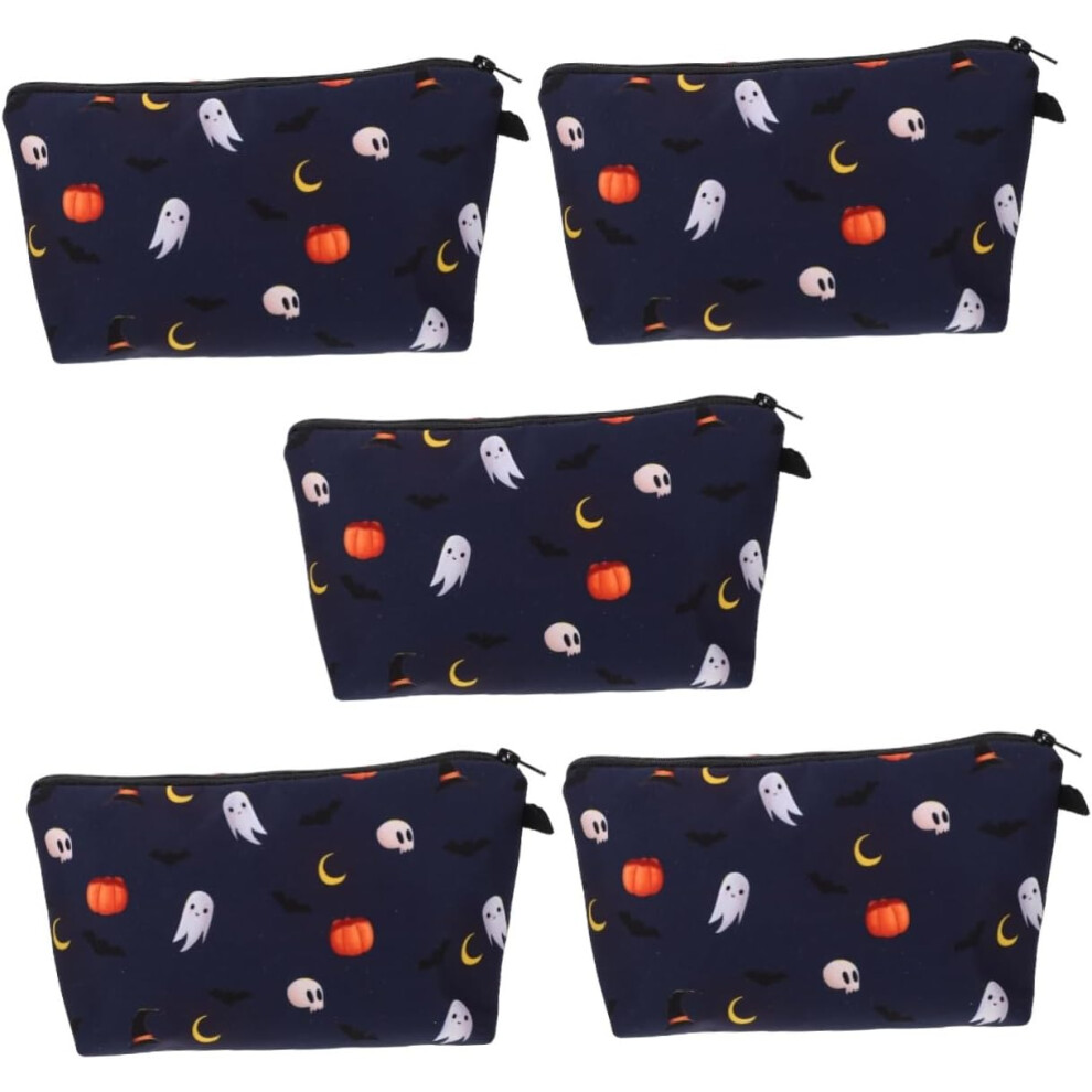 Hkhbjs 5Pcs Portable Cartoon Cosmetic Bag Versatile Zipper Makeup Pouch Travel Toiletry Bag