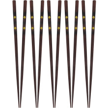 Gjenbrukbare spisepinner i tre i japansk stil med Sakura-design, oppvaskmaskinsikre og sklisikre spisepinner