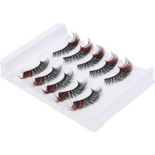 5 Paar künstliche Wimpern im Katzenaugen-Stil für Partys und Cosplay – bequem und hautfreundlich