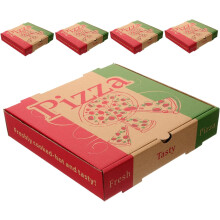 5 kpl 8 tuuman taittopaperipizzalaatikoita noutoateriaan, elintarvikelaatuisia pizzapakkauksia, 21,5 x 21,5 x 4,5 cm