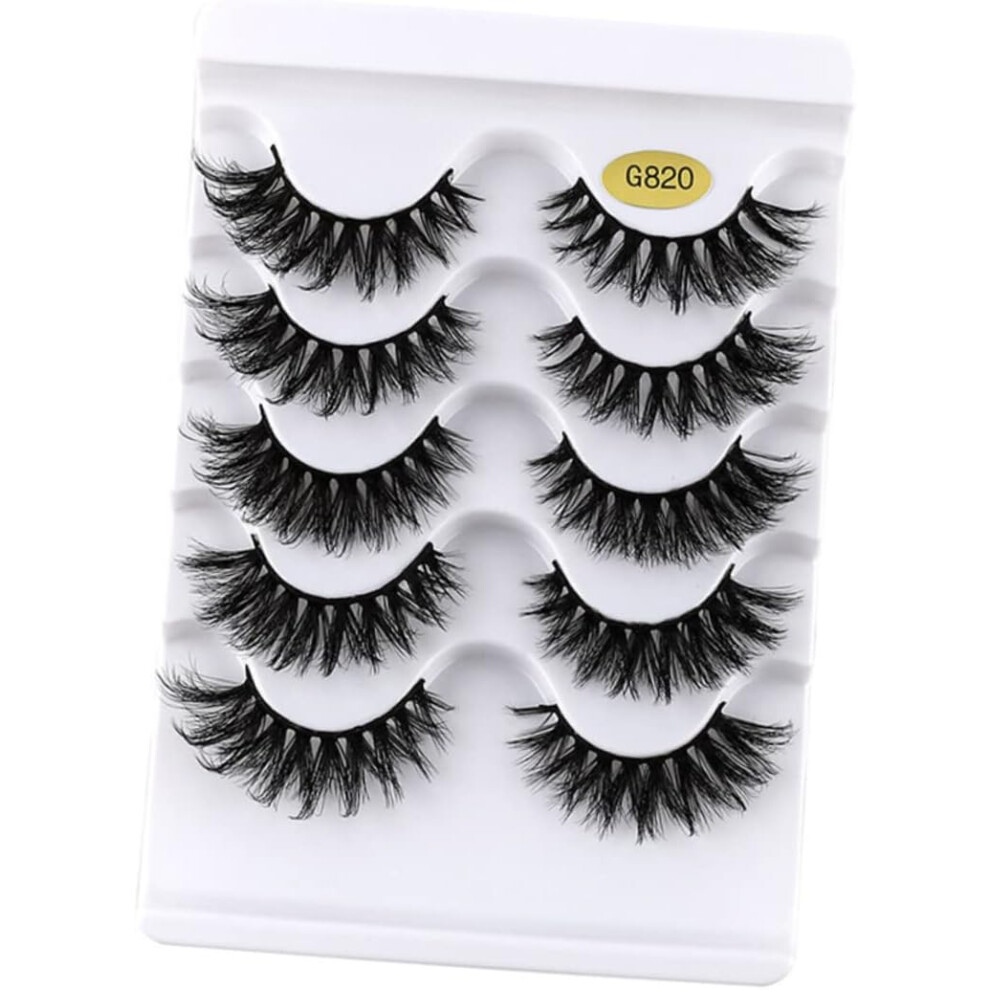 Hkhbjs 5Pairs False Eyelashes For Party Makeup Women Extension Eyelashes Natural Wispy Lashes For Eye Makeup Decors