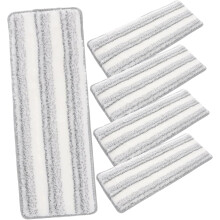 5 Ersatzpads für Flachmopps mit selbstklebenden Streifen aus harten Borsten