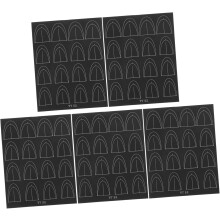 5sheets Self-Adhesive Nail Stencils French Tip Sticker Nails Wraps for Women Style Art Accessory