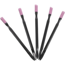 5 bolígrafos pulidores de uñas de doble cabezal para manicura. Incluye empujador de cutículas para pulir y limar.