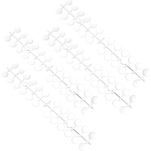 5 Sets Nail Tips Chart round Nail Cards Display Plate for Manicure Colors Sample