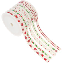 5 Rollen Weihnachtsband, DIY-Schleifenbänder für Blumenverpackungen, Weihnachtsbaumdekoration, Gastgeschenke für Weihnachtsfeiern