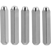 Ensemble de 5 outils de poinçonnage en métal avec motifs variés, accessoires de loisirs créatifs.