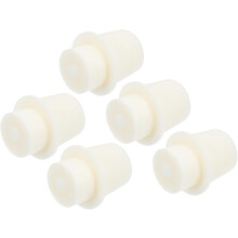 5 Stück Silikonstopfen für Erlenmeyerkolben 150 ml, konische Glasrohrstopfen für Laborzwecke