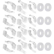 20 Pairs Silicone Eyeglass Ear Grips Hook Temple Sleeve Retainer Non-slip White Anti-slip