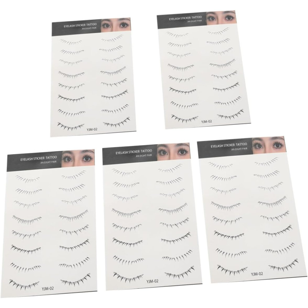 Hkhbjs 5Sheets Simulated Eyelash Stickers Lower Eyelash Tattoos Women Makeup Tools Eye Stickers Makeup Supplies