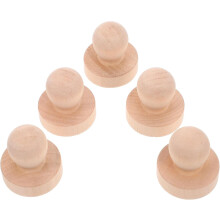Lot de 5 manches de tampons en bois massif pour scrapbooking et loisirs créatifs (tampons en caoutchouc).