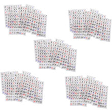 5 Sets abnehmbare Datumsaufkleber für Planer und Notizbücher, 1-12 Monate Kalenderetiketten aus Washi-Papier