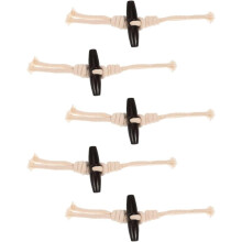 Botones de madera con cordón de algodón, juego de 5 pares para abrochar abrigos y cárdigans.
