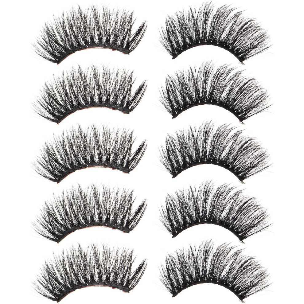 Hkhbjs 5Pairs Thick False Eyelashes Waterfall Lashes Natural Look Party Lashes Eyelash Extension Kit For Women
