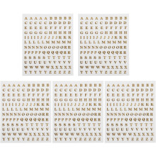 5 goldene, selbstklebende Buchstabenaufkleber für Kerzendekoration, kleine Metallbuchstaben für DIY-Kerzenboxen