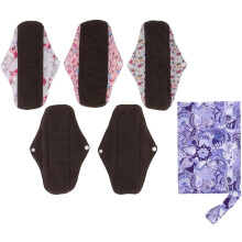 5pcs Sanitary Cloth Napkin Menstrual Cloth Pad Reusable Incontinence Pads
