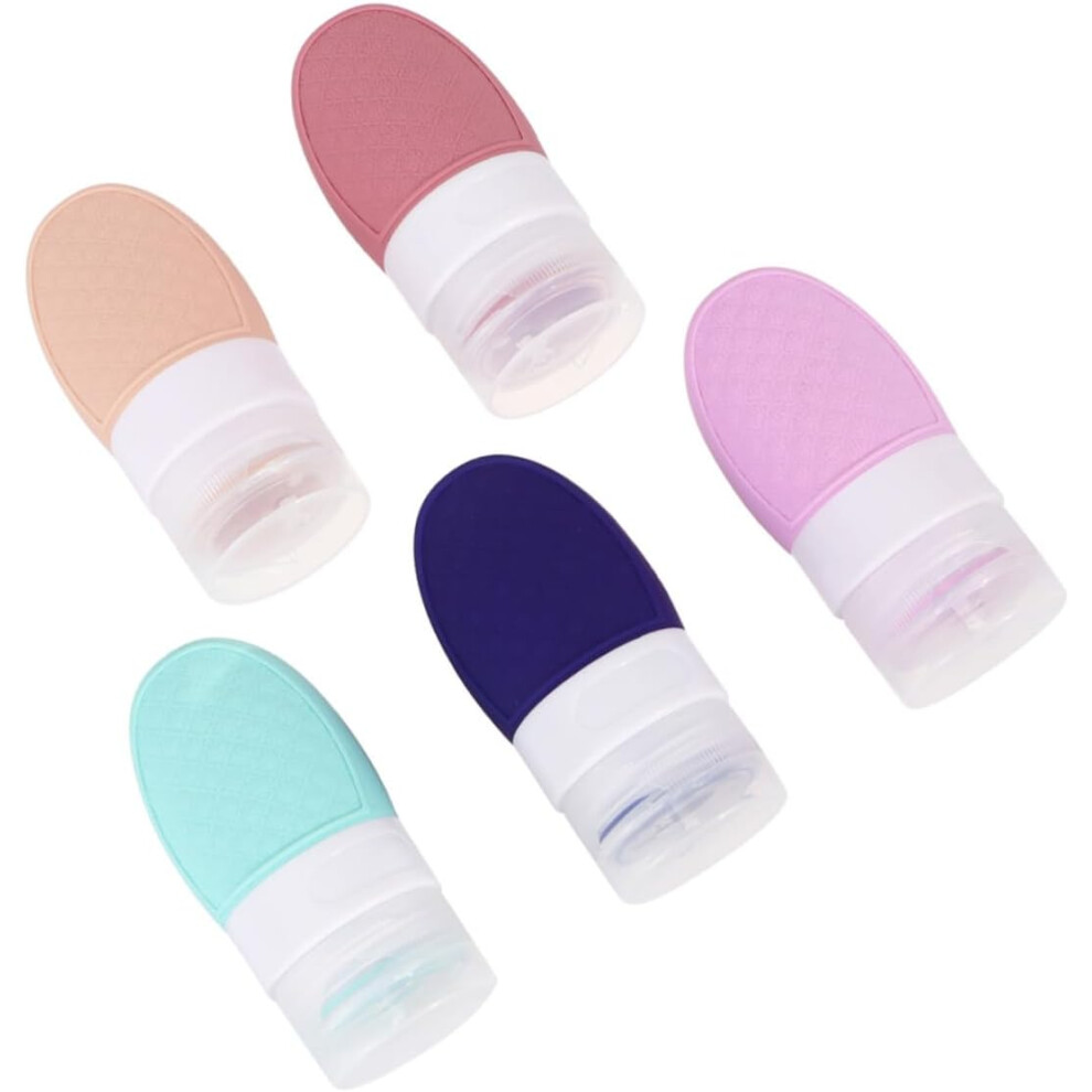 Hkhbjs 5Pcs Silicone Travel Toiletries Bottles Portable Subpackaging Bottle
