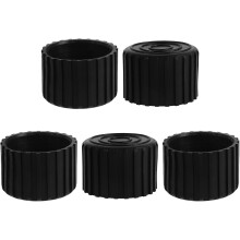 5 Stück robuste Beinkappen für Fitnessgeräte, Ø 50 mm, dicke, vibrationsdämpfende Kunststoffpads