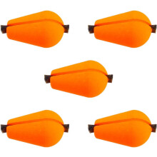 unidades de grandes indicadores de picada para pesca con mosca, flotadores rojos con forma de gota de agua, ABS, con sistema de bloqueo de aire.