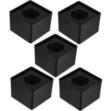 Lot de 5 microphones cubes carrés avec logo, station d'accueil et drapeaux, pour animateurs et intervieweurs