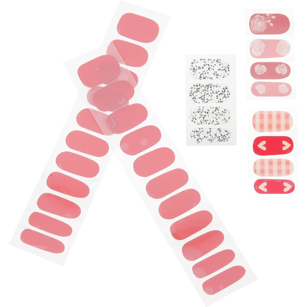 Hkhbjs 5 Sheets Gradient Nail Stickers Of Adhesive Nail Decals For Manicure Stickers Easy To Apply For Diy