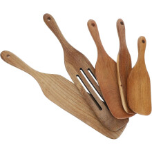 5-teiliges Kochlöffel-Set aus Holz für Pizza und Pfannkuchen