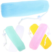 5pcs Soap Pouch Scrubbing Net Plastic Soap Storage Bags Create Lather Store Assorted Colors for Bathing Random Color