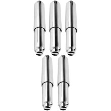 5er-Pack Toilettenpapierrollenhalter, längenverstellbar, federbelastet, ABS-beschichteter, verchromter Papierkern