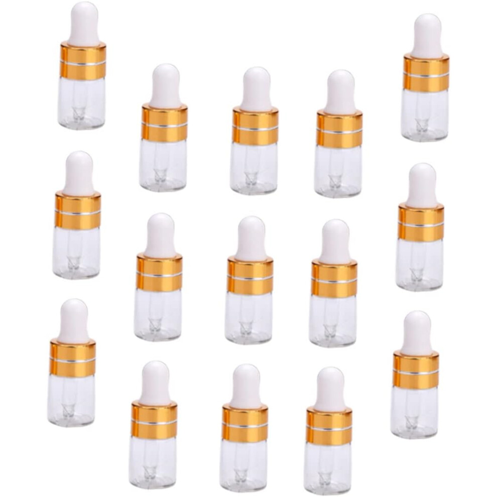 Hkhbjs Brown 50Pcs Small Glass Dropper Bottles Essential Oil Sample Bottles Refillable For Kitchen