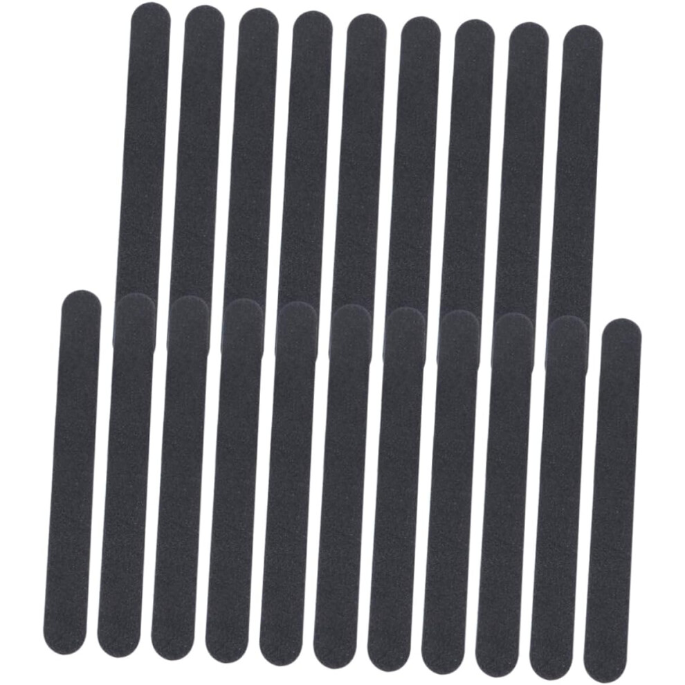 Hkhbjs Black 50Pcs Double-Sided Eva Nail Files Nail Art Tools For Natural False Portable Manicure Accessories For Home And Salon Use