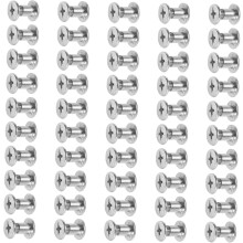 50 Sets Mutter- und Nieten-Sortiment aus Kohlenstoffstahl, Kreuzschlitzschrauben, Nagelnieten