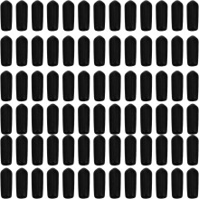 50 protections anti-vent noires en caoutchouc pour microphones de 0,5 cm de diamètre