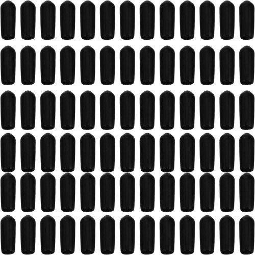 50pcs Black Headset Mic Protective Covers Rubber Windscreen Sleeves for 0.5cm Diameter Microphones