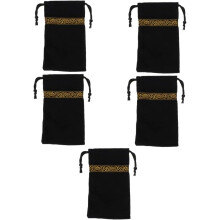 5 bolsas de almacenamiento para cartas de tarot con cordón, estuche pequeño para organizar mazos de cartas de tarot, ideal para viajes.
