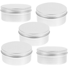 Aluminiumdosen, 5 Stück, 100 ml, 83 x 25 mm, Naturfarbe, Seifen- und Kosmetikbehälter, Mehrzweck