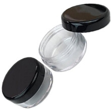 50 schwarze Kosmetikbehälter aus Kunststoff mit Deckel, 5 g/5 ml, runde, nachfüllbare Tiegel für Reisen und zur Aufbewahrung von Cremes