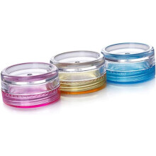 50 Mini-Aufbewahrungsboxen für runde Flaschen mit rundem Boden, ideal für Kosmetik-Reisekoffer und Reiseetuis, luftdicht verschlossen