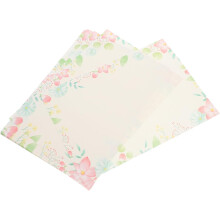 50 Stück elegantes Briefpapier mit floralem Rand, geeignet für Schule, Hochzeiten, Einladungen und Valentinstagskarten