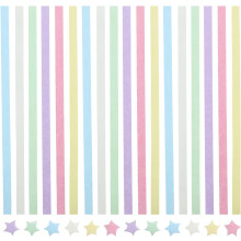 540 Stück Origami-Sternpapierstreifen in Pastellfarben mit Farbverlauf und Glitzerstruktur, bunte Glücksblätter